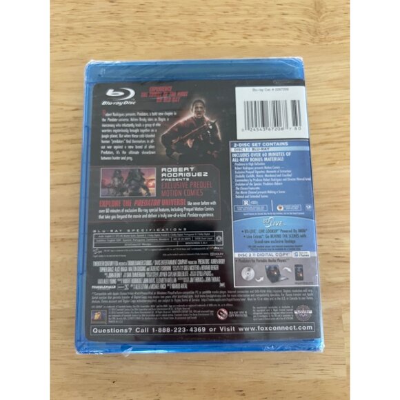 Predators Blu-Ray + Digital Copy 2010 Sci-Fi Action Film Adrien Brody New Sealed - Picture 4 of 4